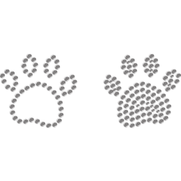 Lovely Little Paws Rhinestone Iron-on Transfer for Mask